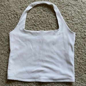 Abercrombie & Fitch Ribbed Seamless Halter Crop Top